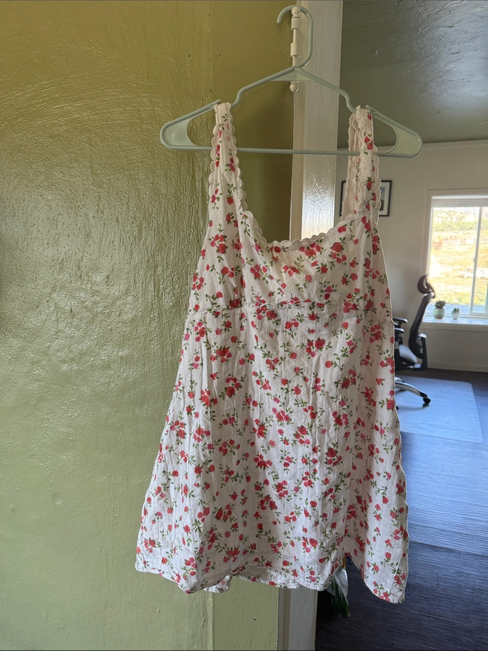 Princess Polly White Mini Dress with Pink-Red Floral Print